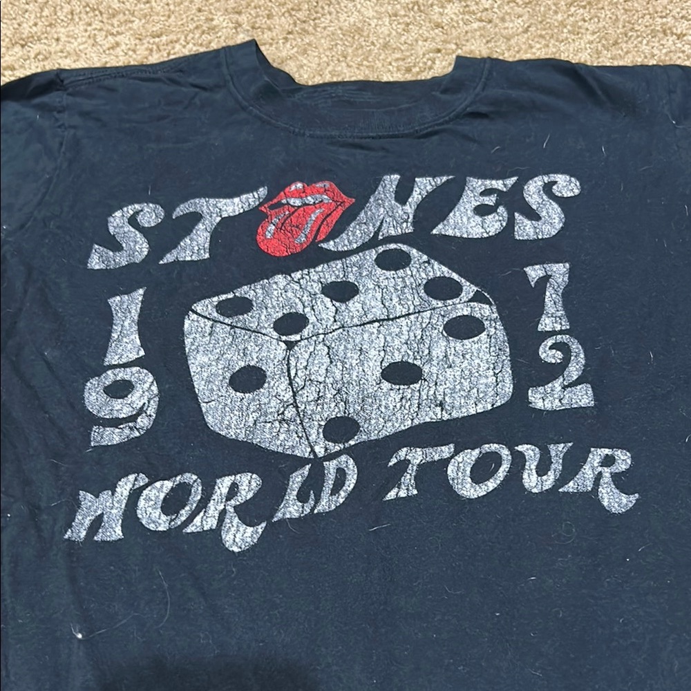 The Rolling Stones Black and Red Short Sleeve Tee